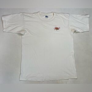 VINTAGE Rick's Cabaret Strip Club T-shirt Men XL White Short Sleeve